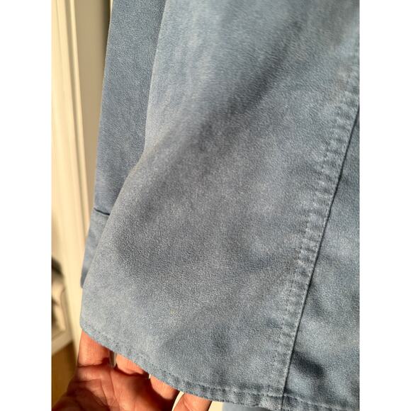 Ladies Club 2pc Baby Blue Suede  Pants Set Women's Size Large - Picture 4 of 10